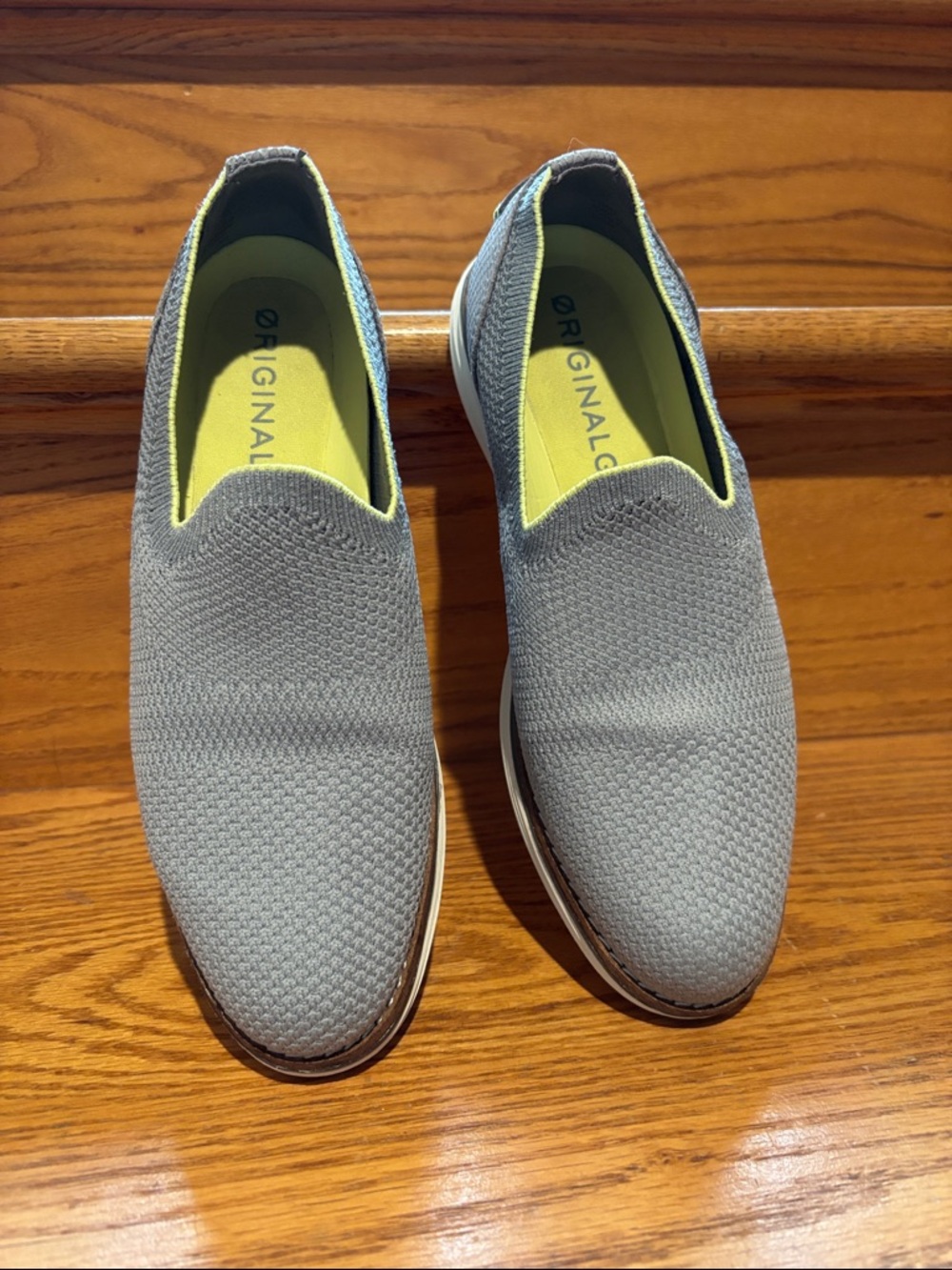 Cole Haan Gray Slip-On Knit Loafers